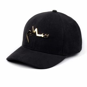 Salam Apparel Black Suede Structured Cap